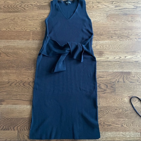 Rag & Bone Michelle Navy Blue Rib Knit Sweater Dress  Size S - Picture 6 of 10